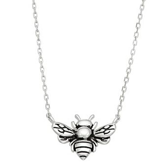 Sterling Silver Bumblebee Necklace