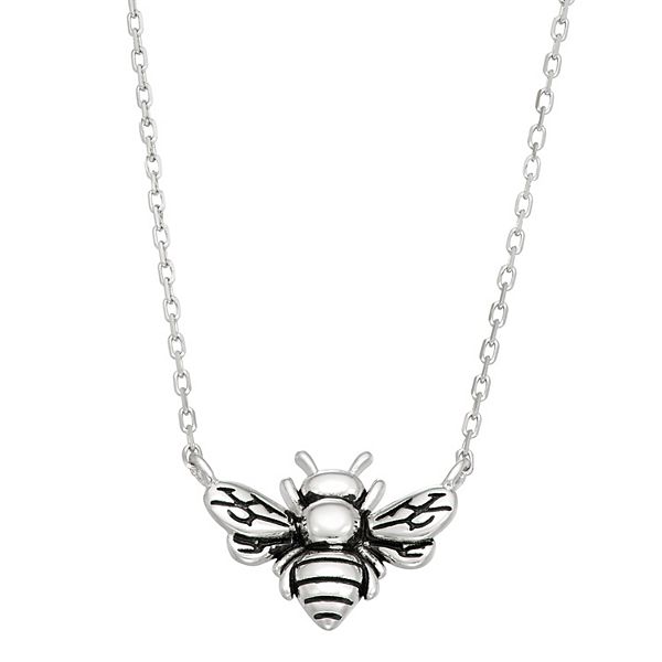 Coach Outlet Bumble Bee Pretzel Charm Necklace - Silver
