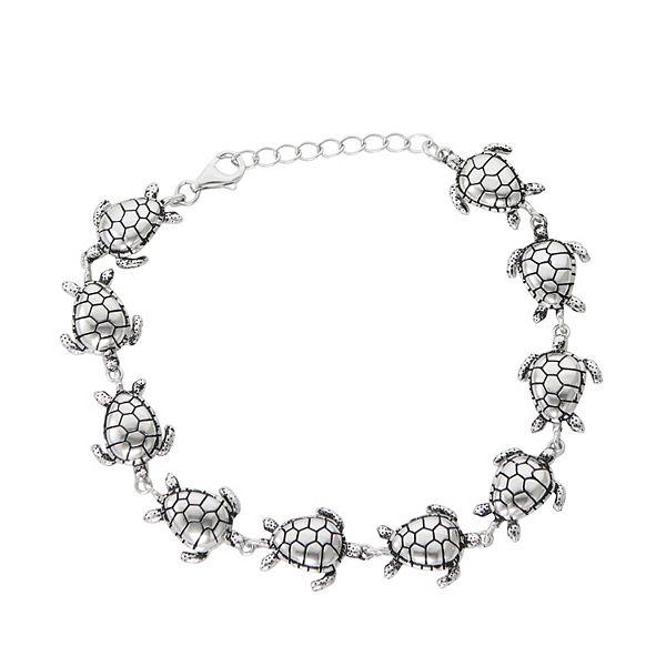 Turtle bracelet store silver