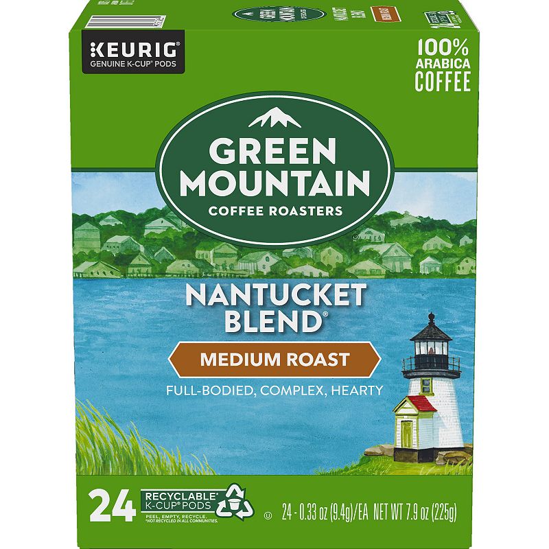 Green Mountain Nantucket Blend Coffee, Medium Roast K-Cup Pods, 24 Count, M