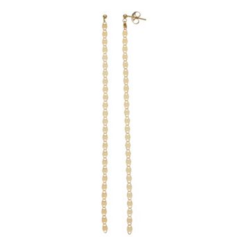 Color Romance 14k Gold Valentino Chain Drop Earrings