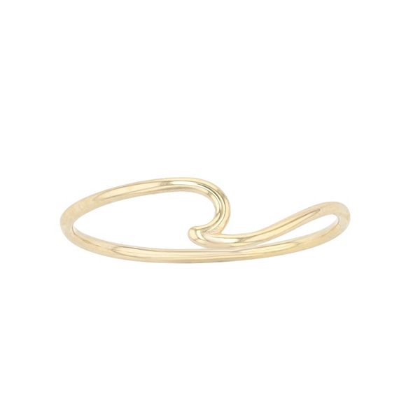 14k Gold Wave Ring