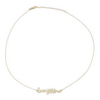 Color Romance 14k Gold "Love You More" Adjustable Necklace