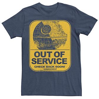 Men's Star Wars Death Star Out Of Service Check Back Soon Tee