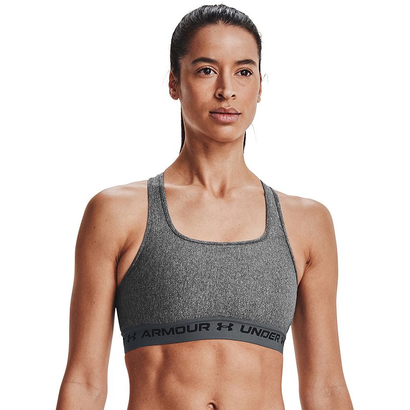Under Armour Crossback 2.0 Medium-Impact Sports Bra, Women's, Size: XS, Grey