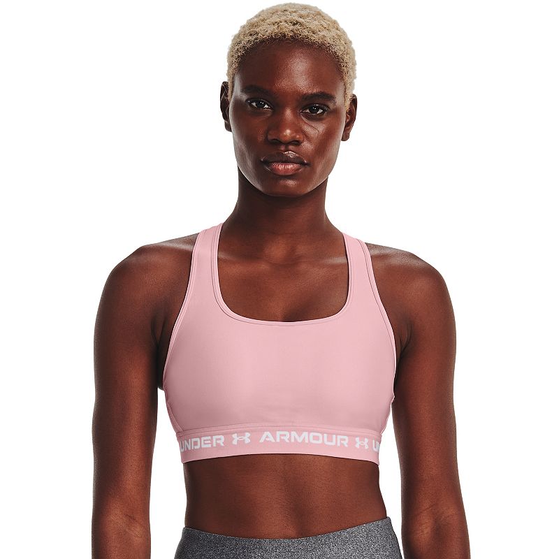 Under Armour Crossback 2.0 Medium-Impact Sports Bra, Women's, Size: XS, Prime Pink