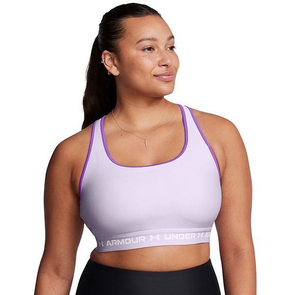 Under Armour Crossback 2.0 Medium-Impact Sports Bra - Salt Purple (X LARGE)