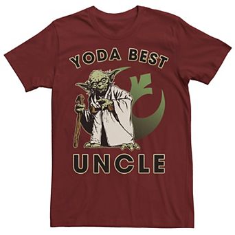Men's Star Wars Yoda Best Uncle Rebel Logo Tee