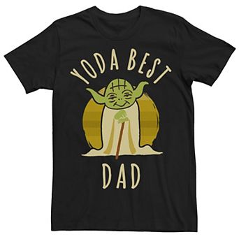 Men's Star Wars Yoda Best Dad Cartoon Yoda Tee