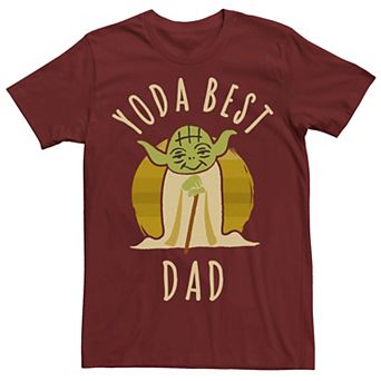 Men's Star Wars Yoda Best Dad Cartoon Yoda Tee