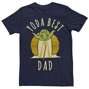 Men's Star Wars Yoda Best Dad Cartoon Yoda Tee