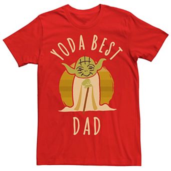 Men's Star Wars Yoda Best Dad Cartoon Yoda Tee