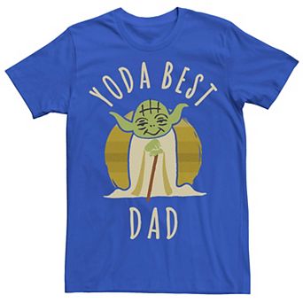 Men's Star Wars Yoda Best Dad Cartoon Yoda Tee