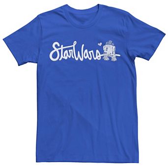 Men's Star Wars R2-D2 Cursive Text Tee