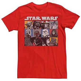Men's Star Wars Comic Style Character Boxes Tee