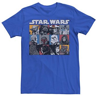Men's Star Wars Comic Style Character Boxes Tee