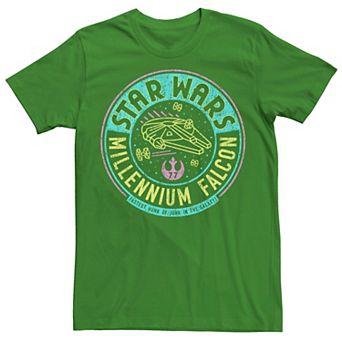 Men's Star Wars Millennium Falcon Neon Circle Logo Tee