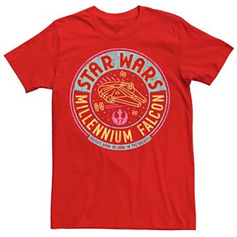 Men's Star Wars Millennium Falcon Neon Circle Logo Tee