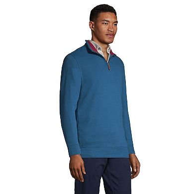 Men's Lands' End Bedford Regular-Fit Ribbed Quarter-Zip Pullover Sweater