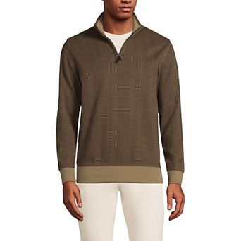 Men's Lands' End Bedford Regular-Fit Ribbed Quarter-Zip Pullover Sweater