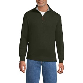 Men's Lands' End Bedford Regular-Fit Ribbed Quarter-Zip Pullover Sweater