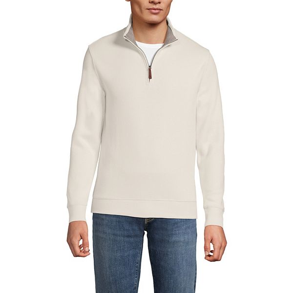 Men's Lands' End Bedford Regular-Fit Ribbed Quarter-Zip Pullover