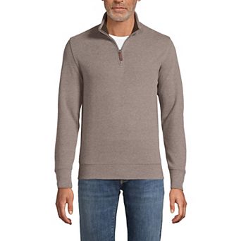 Men's Lands' End Bedford Regular-Fit Ribbed Quarter-Zip Pullover Sweater