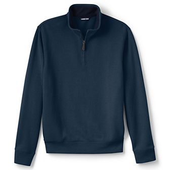 Men's Lands' End Bedford Regular-Fit Ribbed Quarter-Zip Pullover Sweater