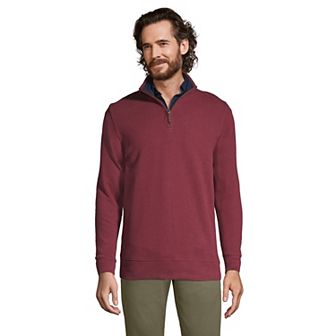 Men's Lands' End Bedford Regular-Fit Ribbed Quarter-Zip Pullover Sweater