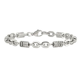 Men's Stainless Steel Disc Chain Bracelet