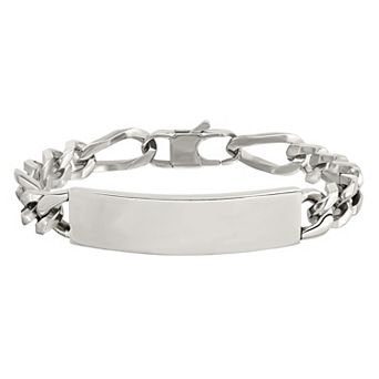 Men's Stainless Steel Large ID Bracelet