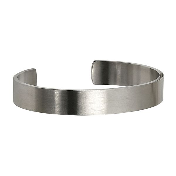 Men's Brushed Stainless Steel Cuff Bracelet