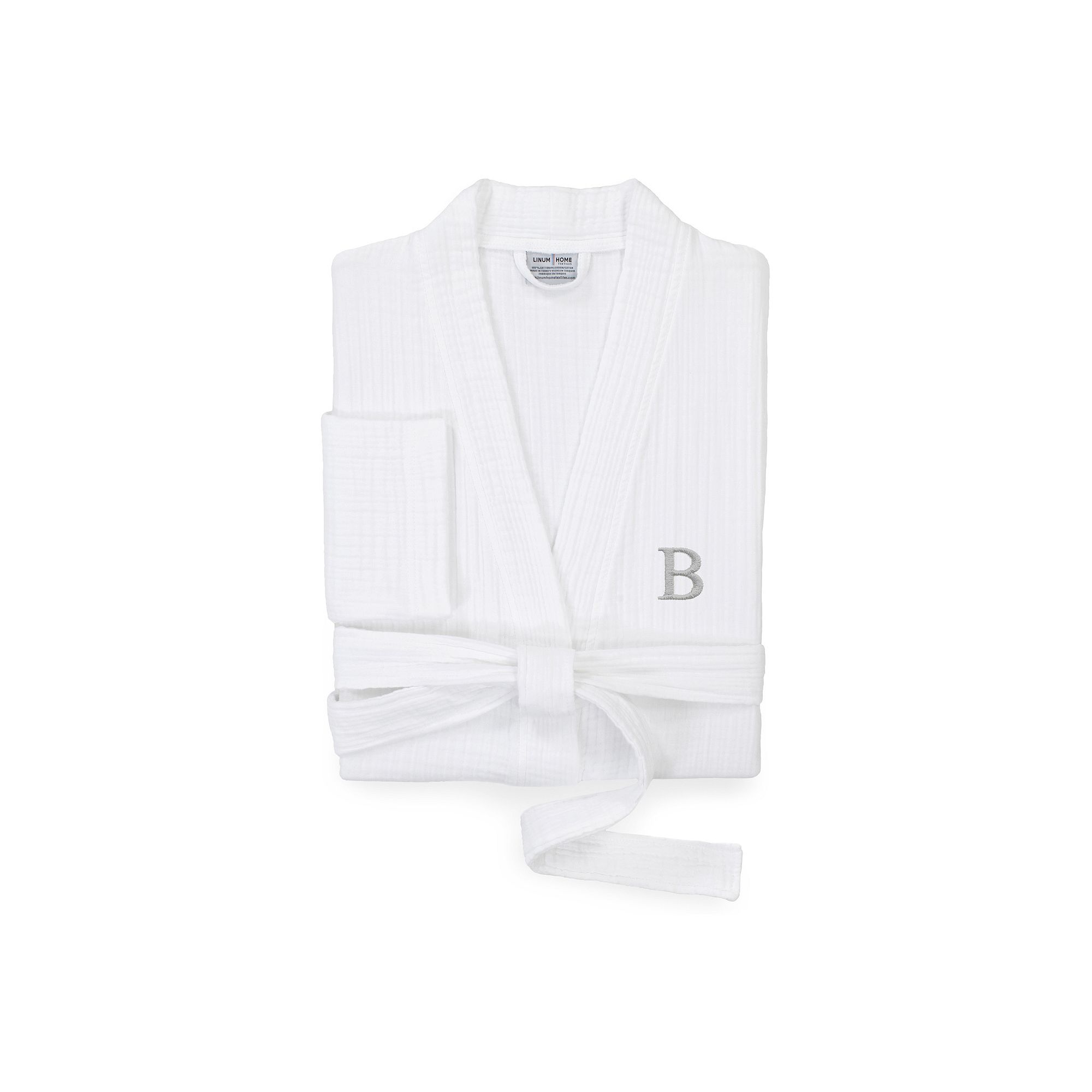 Linum Home Textiles Turkish Cotton Smyrna Personalized Luxury Robe, Womens