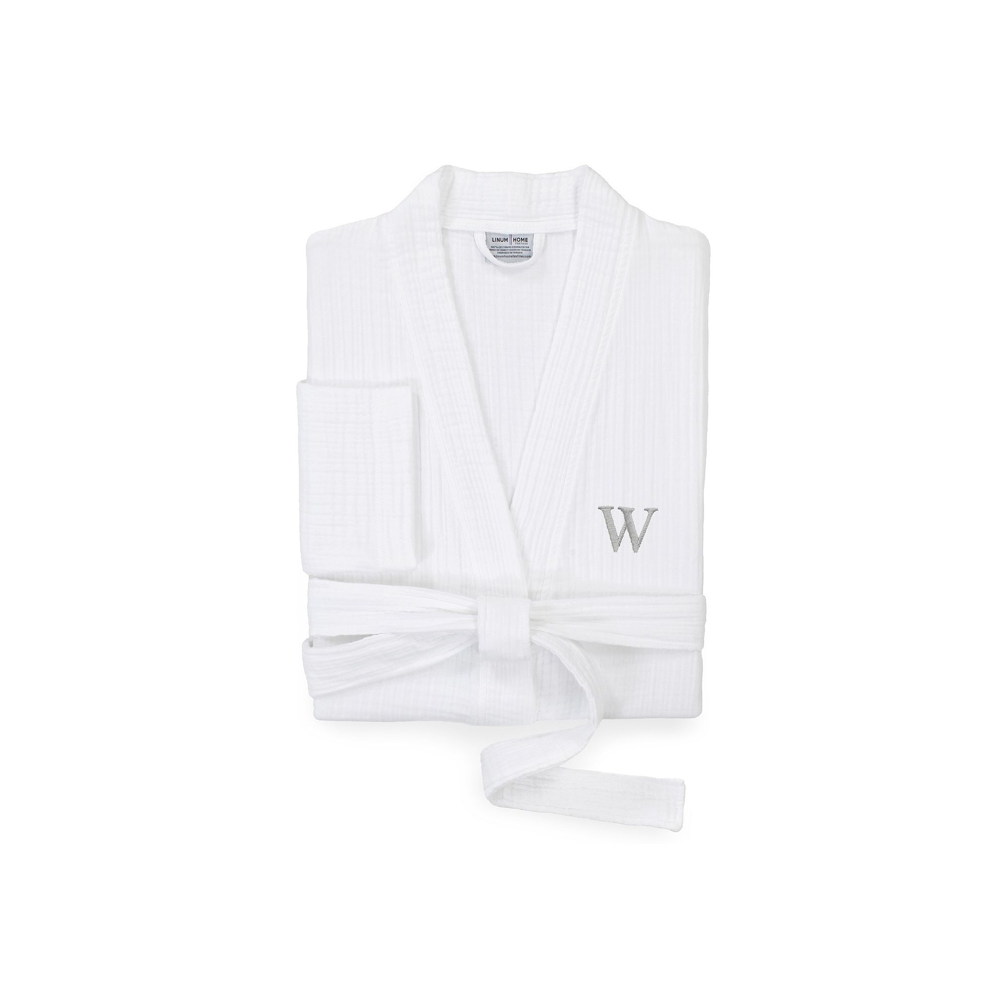 Linum Home Textiles Turkish Cotton Smyrna Personalized Luxury Robe, Womens
