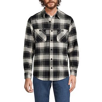 Men's Lands' End Traditional-Fit Rugged Flannel Button-Down Shirt