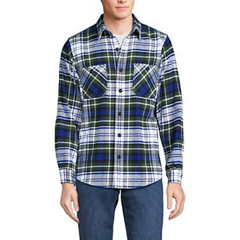 Men's Lands' End Traditional-Fit Rugged Flannel Button-Down Shirt