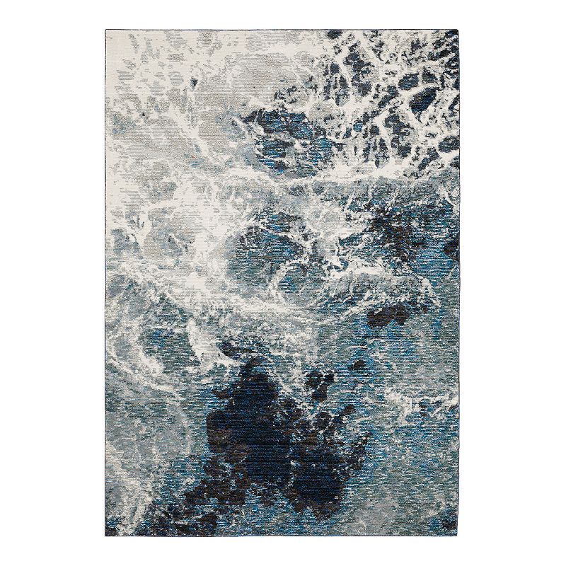 StyleHaven Emeric Painted Galaxy Area Rug, Blue, 8.5X11.5Ft