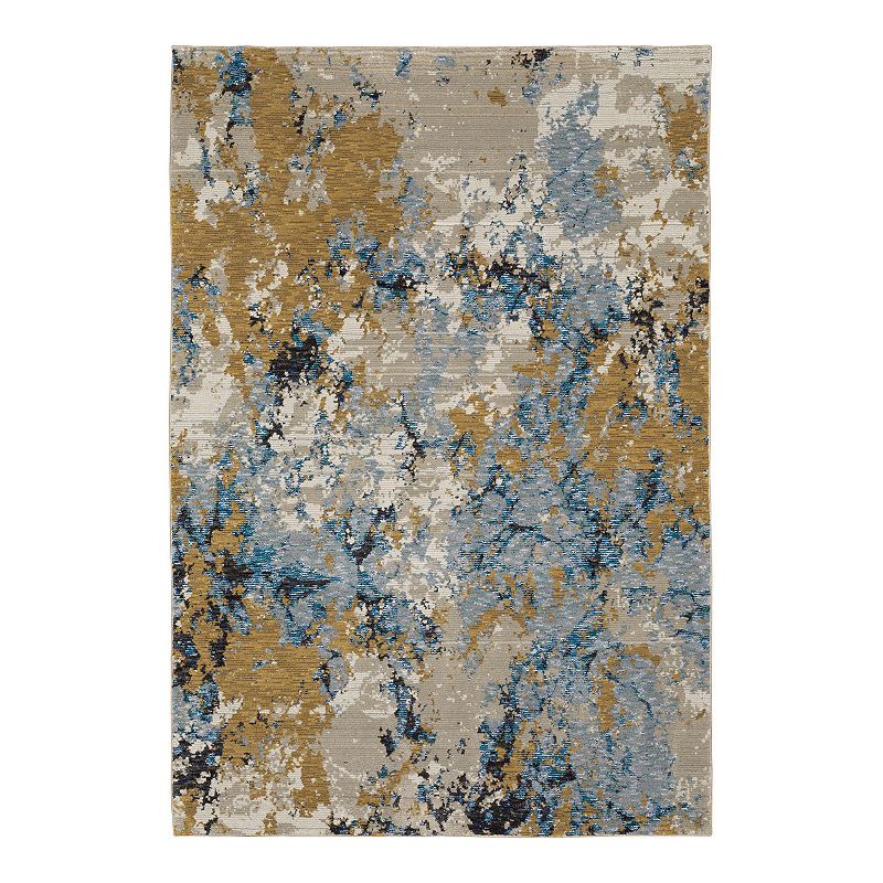 StyleHaven Emeric Abstract Space Area Rug, Blue, 8.5X11.5Ft