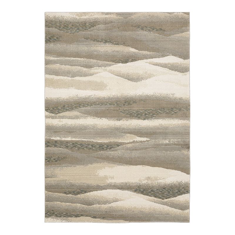 StyleHaven Emeric Desert Lands Area Rug, Beig/Green, 2X3 Ft