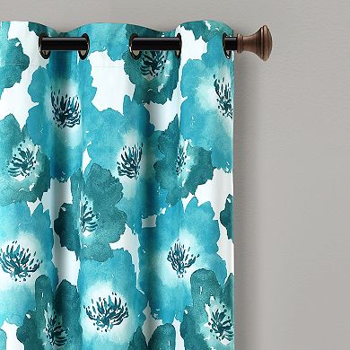 Lush Decor Julie Floral Insulated Grommet Blackout Window Curtains Set
