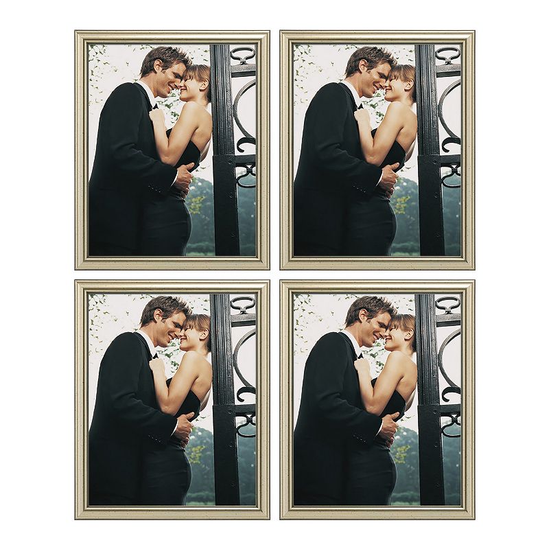 Malden Silver Finish Frame 4-piece Set, Grey, 4X6