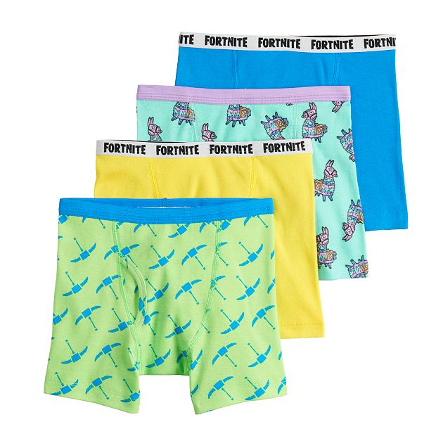 Boys 8-12 Fortnite Fun Pack 4-Pack Cotton Boxer Briefs