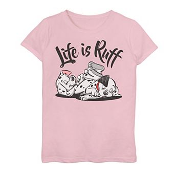 Disney's 101 Dalmatians Girls 7-16 Sleeping Puppies Life Is Ruff Graphic Tee
