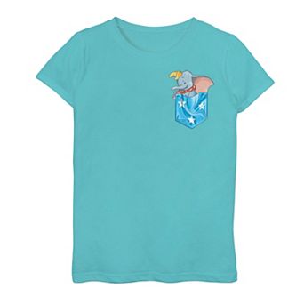Disney's Dumbo Girls 7-16 in Star Pocket Left Chest Graphic Tee