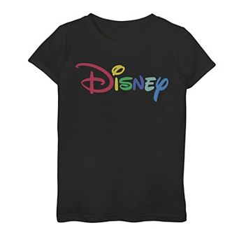 Disney's Girls 7-16 Rainbow Logo Graphic Tee
