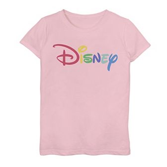 Disney's Girls 7-16 Rainbow Logo Graphic Tee
