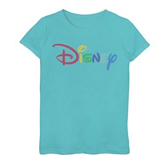 Disney's Girls 7-16 Rainbow Logo Graphic Tee