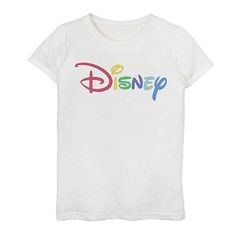 Disney's Girls 7-16 Rainbow Logo Graphic Tee