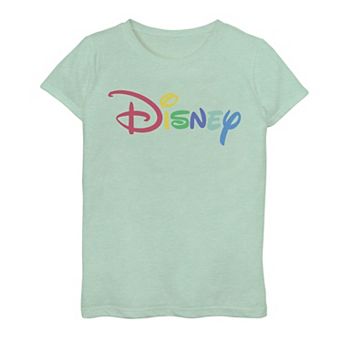 Disney Girls 7-16 Rainbow Logo Graphic Tee
