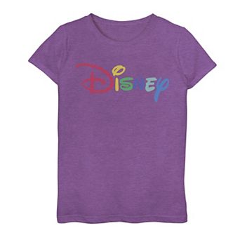 Disney Girls 7-16 Rainbow Logo Graphic Tee